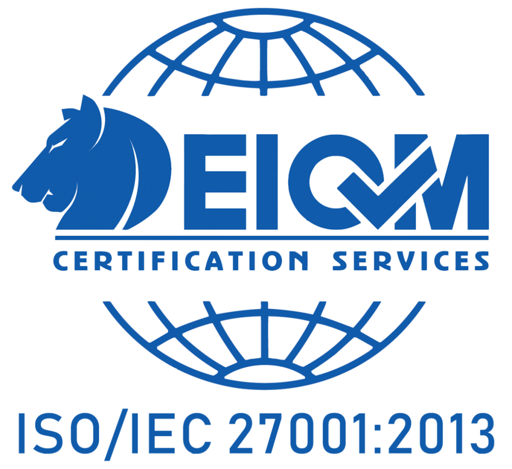 EIQM ISO LOGO NEW ISO27001 1200x1100 1 1024x939 - مجوزهای فعالیت شرکت تارا